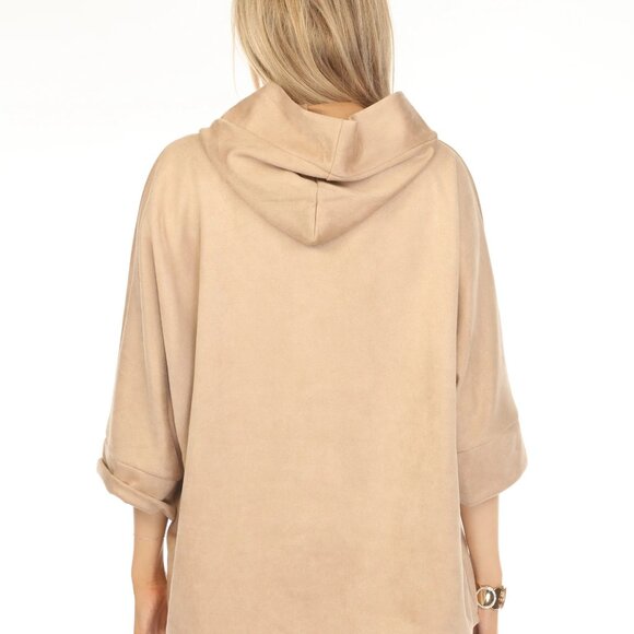 Camel Suede Pockets Designer Light Jacket - Picture 6 of 6